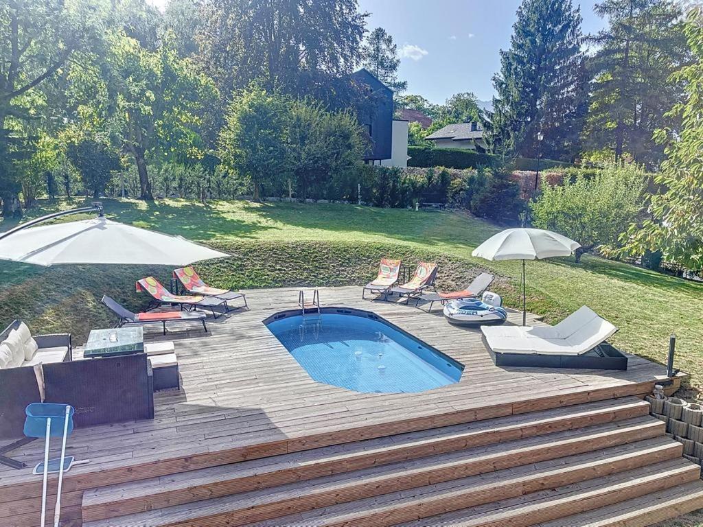Appartement Moderne Avec Terrasse Et Piscine A Chatel Sur Bex Eksteriør bilde