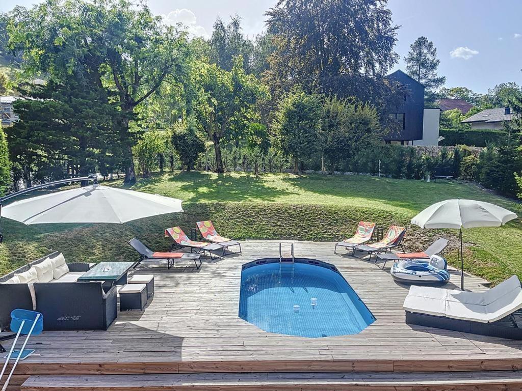 Appartement Moderne Avec Terrasse Et Piscine A Chatel Sur Bex Eksteriør bilde