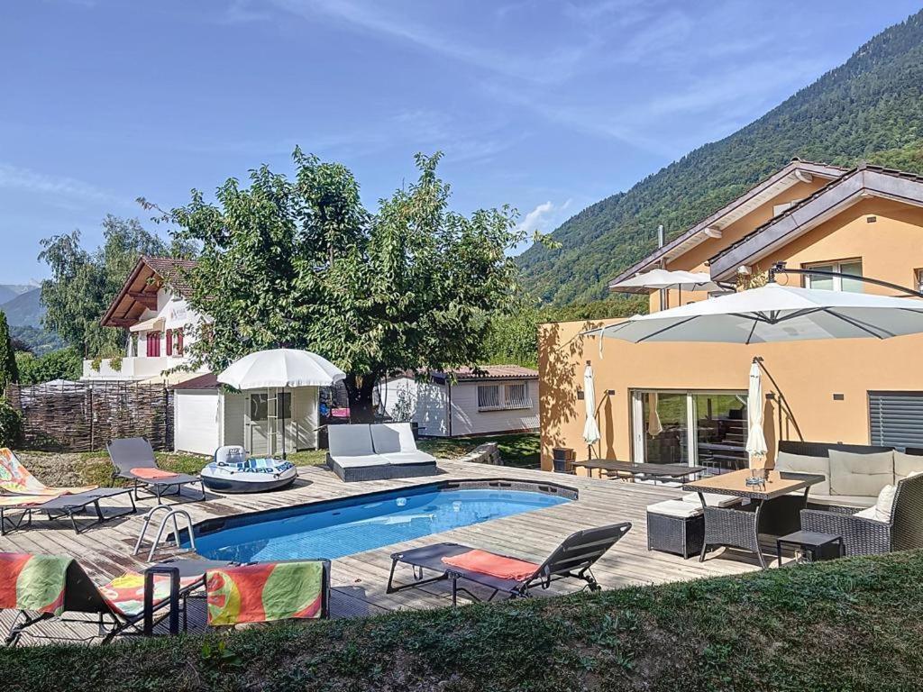 Appartement Moderne Avec Terrasse Et Piscine A Chatel Sur Bex Eksteriør bilde